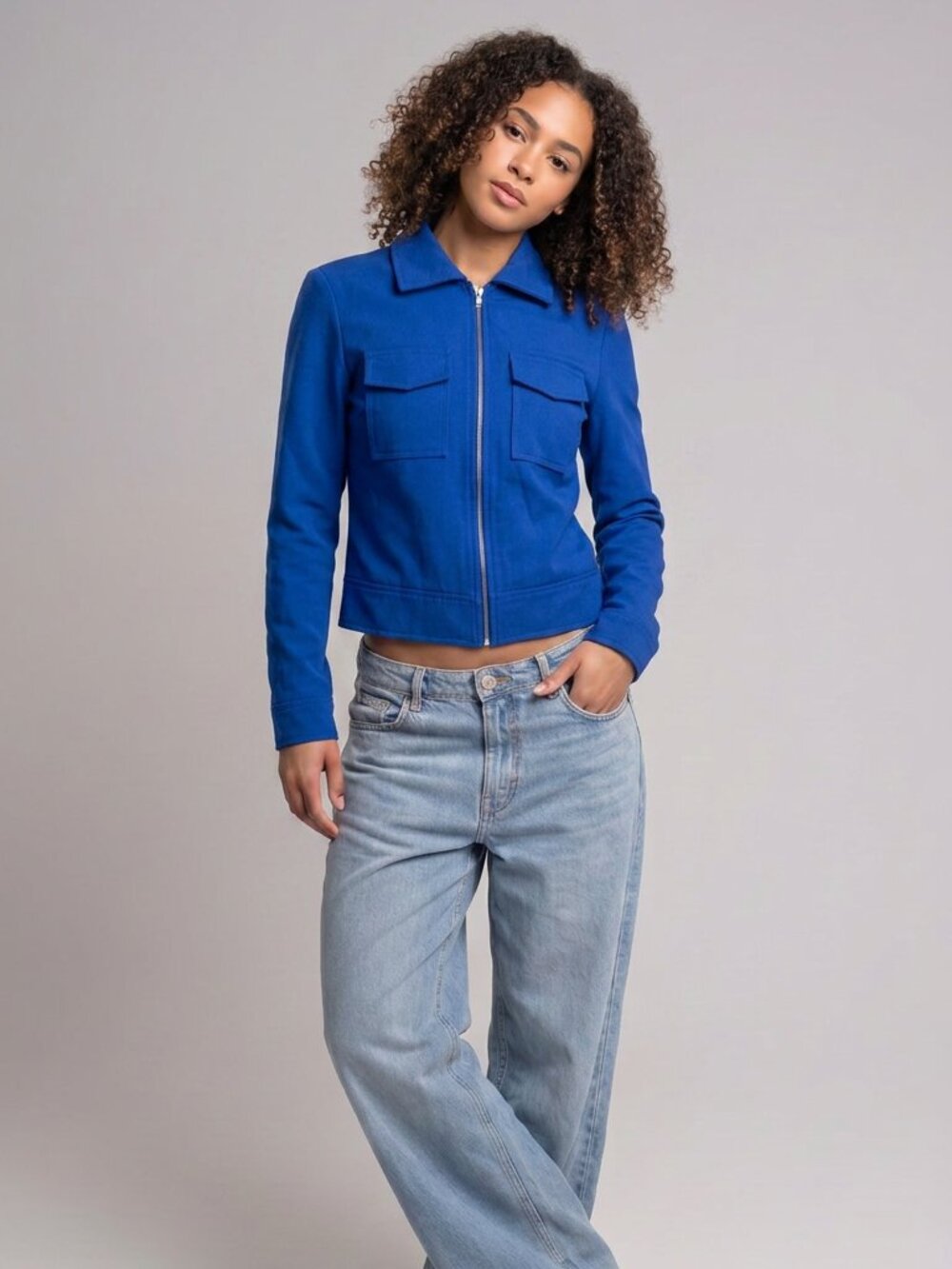 Royal Blue Fitted Jacket